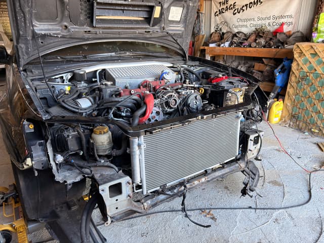 Installed upper tie bar to prep for the front end being fixed. — photo 2