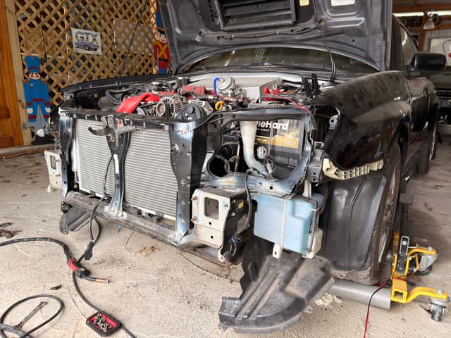 Got the front end welded back together. Fitment with the radiator looks a lot better! — photo 3