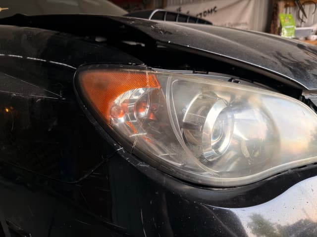 Headlights and bumper roughed in. Mostly checking panel gaps from the rad support being welded in. — photo 3