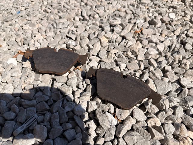 Old owner drove the brakes till it ground the sensor into dust. Replaced the pads and sensor. — photo 4